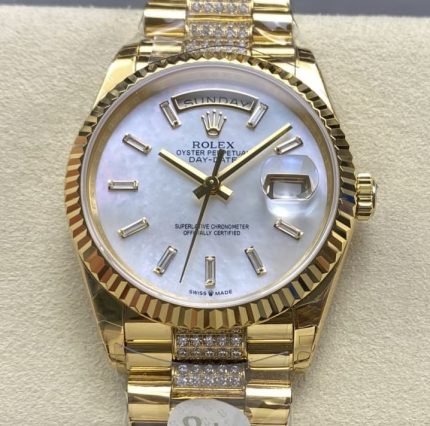 Replica Rolex Day-Date m128238-0124 8+ Factory Mother of Pearl