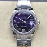 Replica Rolex Datejust m278384rbr-0029 AR Factory Eggplant purple dial - Image 11