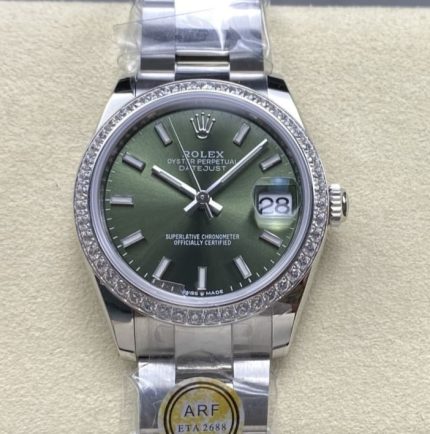 Replica Rolex Datejust m278384rbr-0021 AR Factory Mint green dial