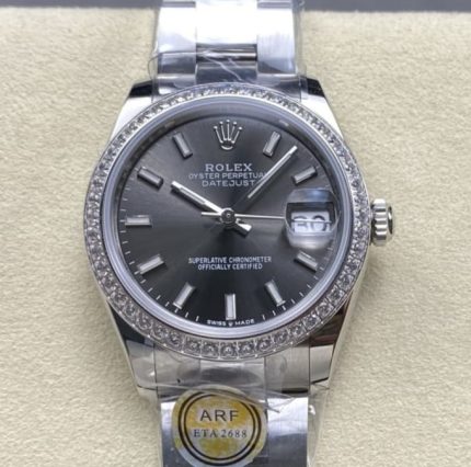 Replica Rolex Datejust m278384rbr-0019 AR Factory Dark grey dial