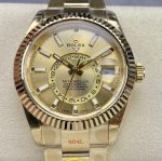 Replica Rolex Sky-Dweller m326938-0003 Noob Factory Gold strap - Image 10
