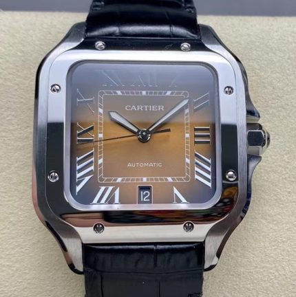 Replica Cartier Santos WSSA0064-01 BV Factory Black strap