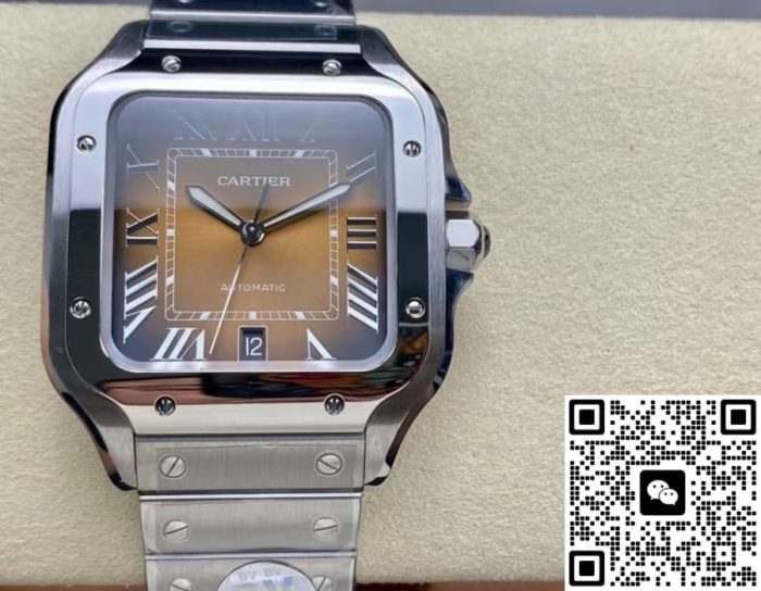 Replica Cartier Santos WSSA0064 BV Factory Gradient brown dial - Image 2