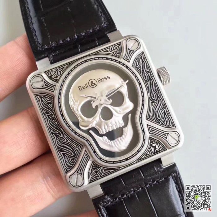 Replica Bell & Ross BR 01 Burning Skull Black Dial - Image 3