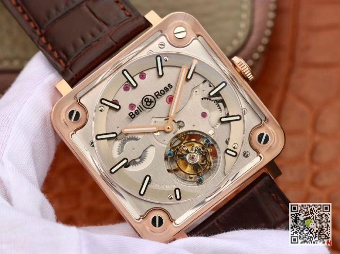 Replica Bell & Ross BR-X2 Tourbillon 18K Rose Gold Stainless Steel Brushed Dial - Image 3
