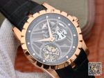 Replica Roger Dubuis Excalibur Skeleton Flying Tourbillon RDDBEX0392 Grey Skeleton Dial - Image 14