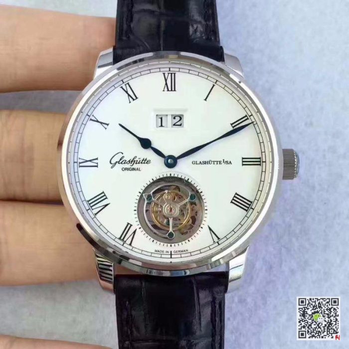 Replica Glashutte Original Senator Excellence Tourbillon 1-94-03-04-04-04 White Dial - Image 2