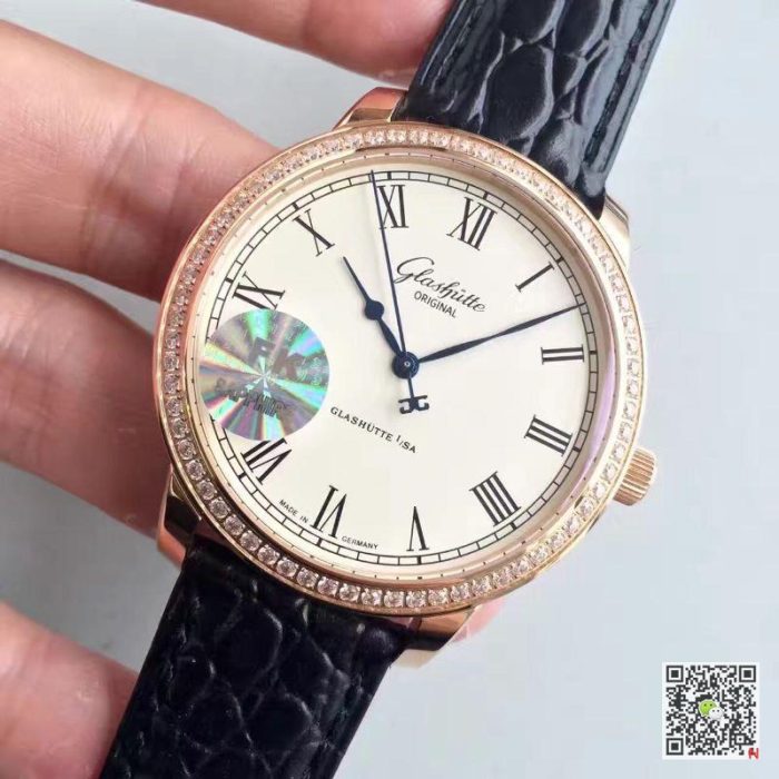 Replica Glashutte Original Senator Excellence 1-39-52-01-01-04 V4 FK Factory Rose Gold Case White Dial - Image 4
