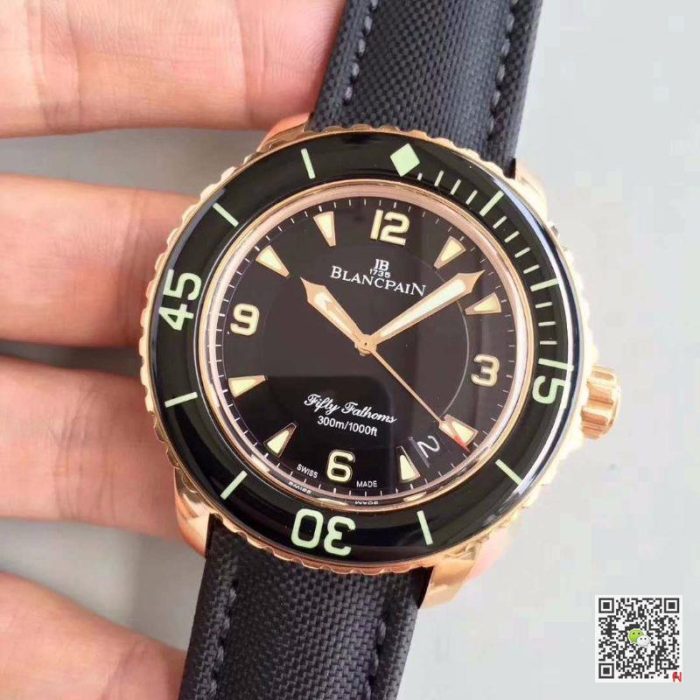 Replica Blancpain Fifty Fathoms 5015-3630-52 ZF Factory Black Dial - Image 4