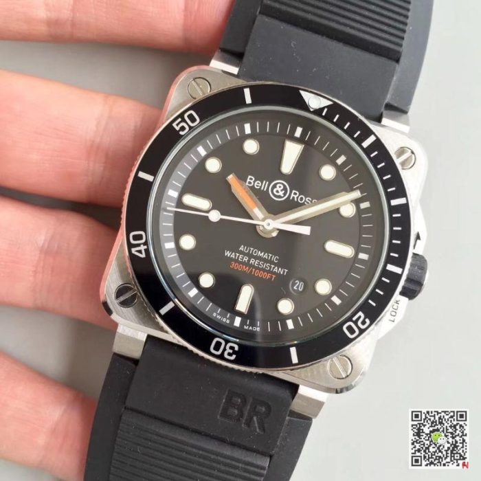 Replica Bell & Ross BR 03-92 Diver V2 Black Dial - Image 4