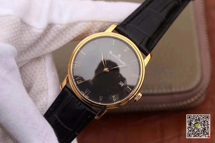 Replica Blancpain Villeret Ultraplate 6651-1127-55B ZF Factory Black Dial - Image 4