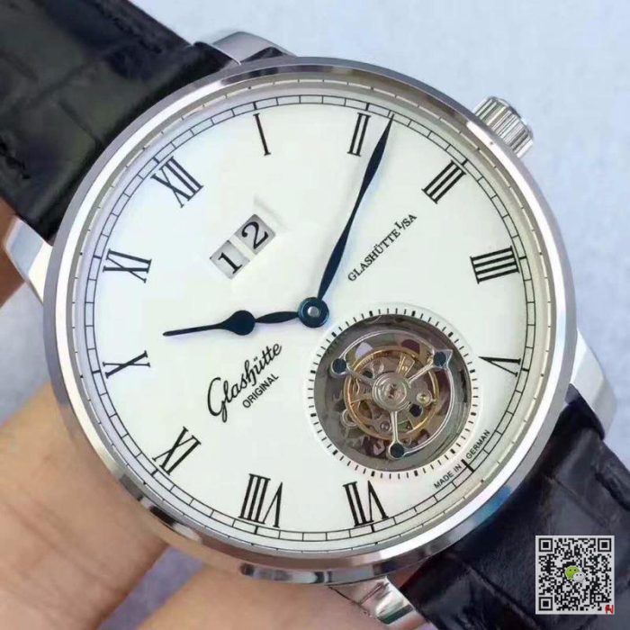 Replica Glashutte Original Senator Excellence Tourbillon 1-94-03-04-04-04 White Dial - Image 5
