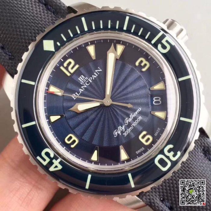 Replica Blancpain Fifty Fathoms 5015D-1140-52B ZF Factory Blue Dial - Image 5