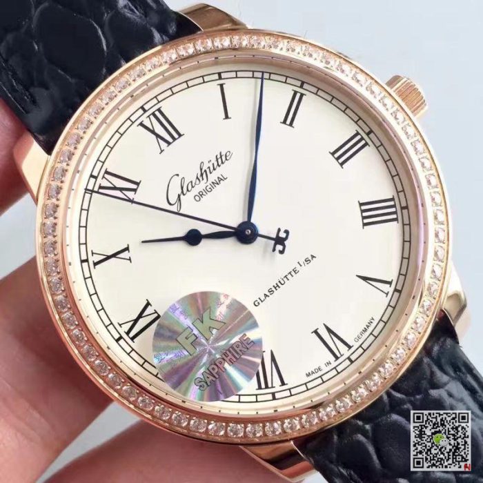 Replica Glashutte Original Senator Excellence 1-39-52-01-01-04 V4 FK Factory Rose Gold Case White Dial - Image 5