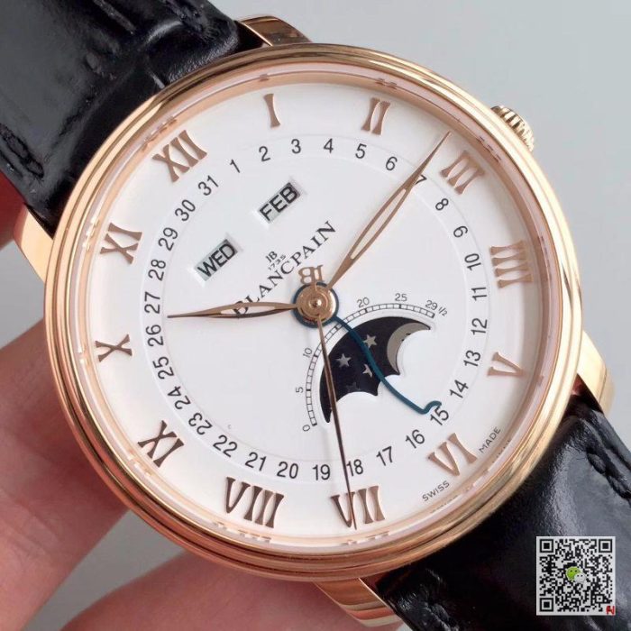 Replica Blancpain Villeret 6654-3642-55B OM Factory White Dial - Image 5