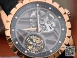 Replica Roger Dubuis Excalibur Skeleton Flying Tourbillon RDDBEX0392 Grey Skeleton Dial - Image 5