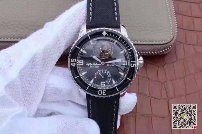 Replica Blancpain Fifty Fathoms Tourbillon 8 Days 5025-1530-52A Black Dial - Image 2