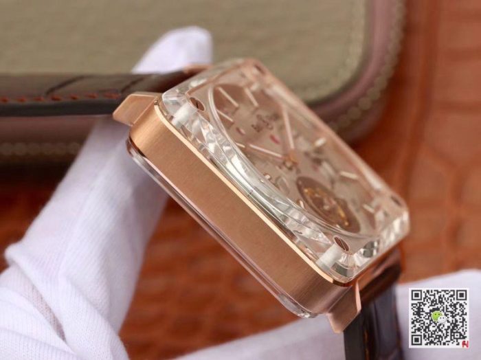 Replica Bell & Ross BR-X2 Tourbillon 18K Rose Gold Stainless Steel Brushed Dial - Image 6