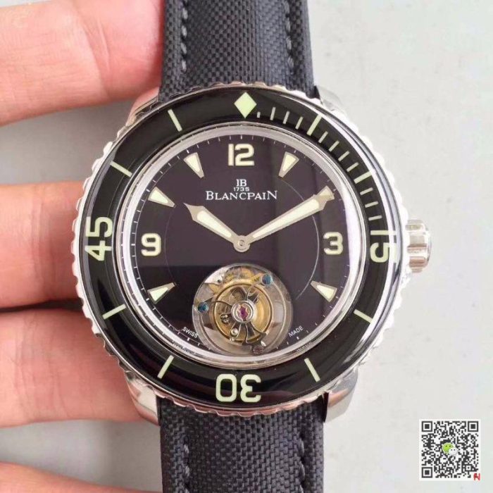 Replica Blancpain Fifty Fathoms Tourbillon JB Factory Black Dial - Image 2
