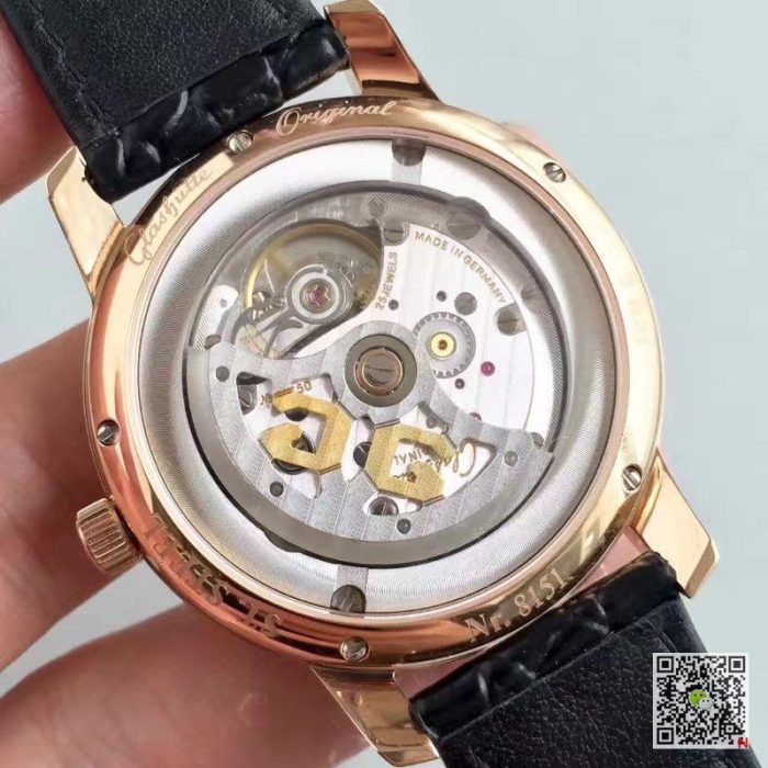 Replica Glashutte Original Senator Excellence 1-39-52-01-01-04 V4 FK Factory Rose Gold Case White Dial - Image 8