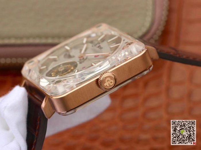 Replica Bell & Ross BR-X2 Tourbillon 18K Rose Gold Stainless Steel Brushed Dial - Image 8