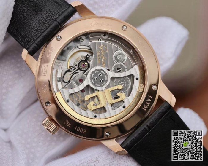 Replica Glashutte Original Senator 1-36-04-04-02-01 Moonphase 18K Rose Gold White Dial - Image 8