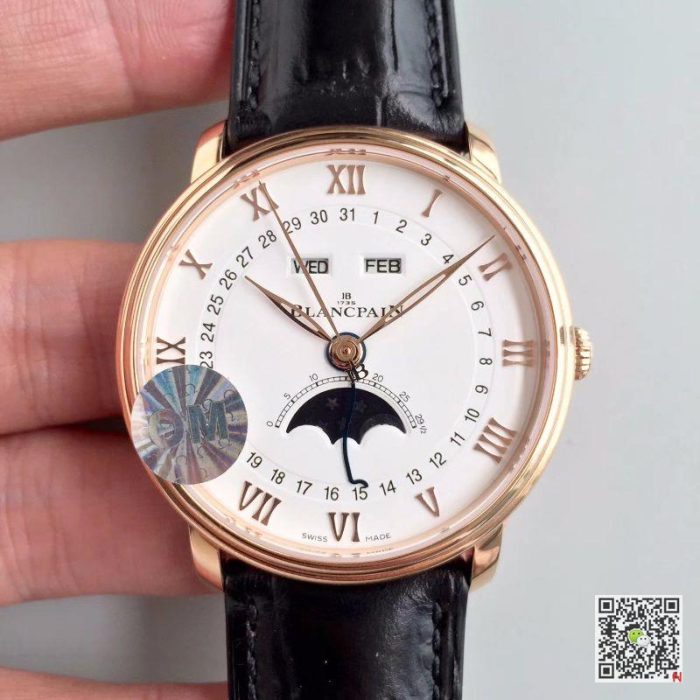 Replica Blancpain Villeret 6654-3642-55B OM Factory White Dial - Image 2