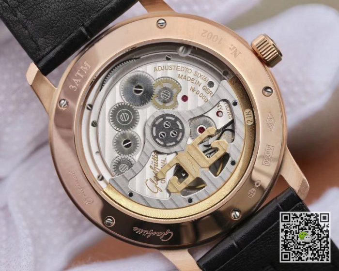 Replica Glashutte Original Senator 1-36-04-04-02-01 Moonphase 18K Rose Gold White Dial - Image 9
