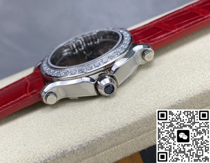 Replica Chopard HAPPY DIAMONDS 277473-5010 YF Factory Red strap - Image 5