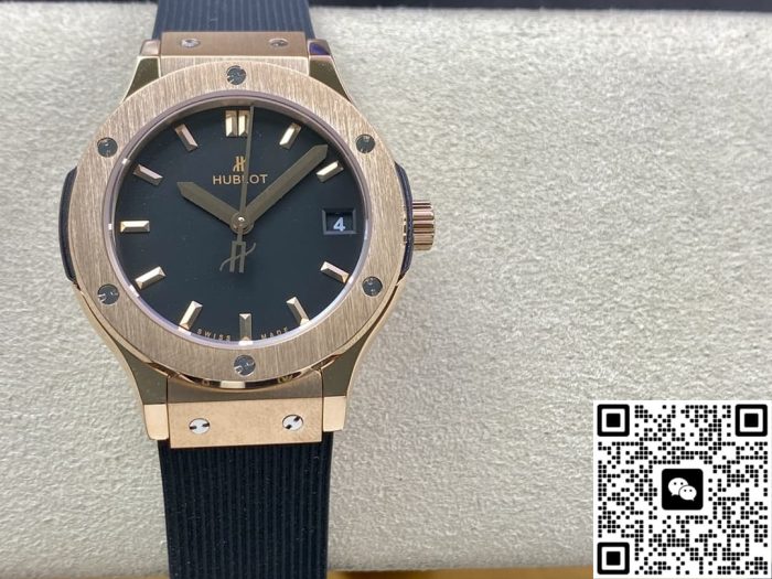 Replica Hublot Classic Fusion 591.OX.1480.RX HB Factory Rubber strap - Image 2