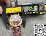 Replica Chopard HAPPY DIAMONDS 277473-5008 YF Factory Dark brown strap - Image 6