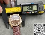 Replica Chopard HAPPY DIAMONDS 277473-5008 YF Factory Dark brown strap - Image 17