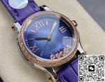 Replica Chopard HAPPY SPORT 278578-6004 YF Factory Alligator leather strap - Image 15