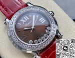 Replica Chopard HAPPY DIAMONDS 277473-5010 YF Factory Red strap - Image 14