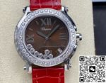 Replica Chopard HAPPY DIAMONDS 277473-5010 YF Factory Red strap - Image 13