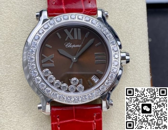 Replica Chopard HAPPY DIAMONDS 277473-5010 YF Factory Red strap - Image 2