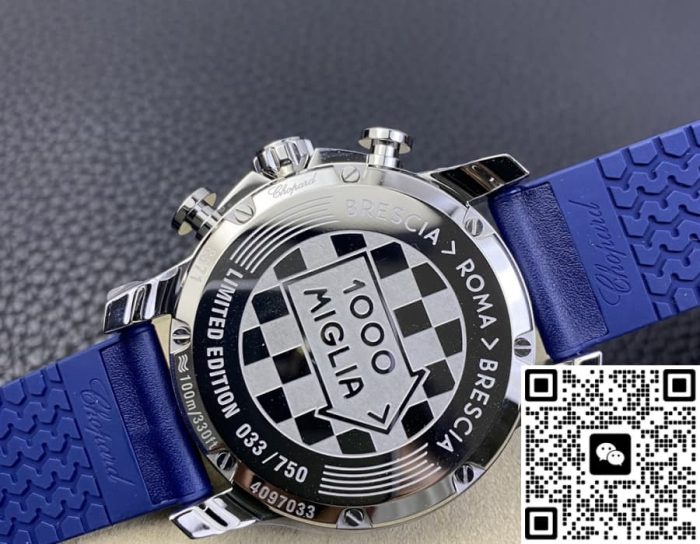 Replica Chopard MILLE MIGLIA 168571-3007 V7 Factory Calfskin leather strap - Image 7