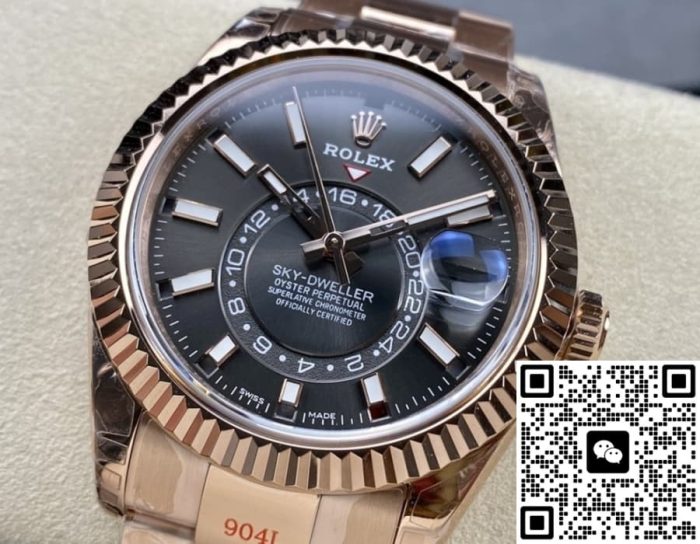 Replica Rolex Sky-Dweller m326935-0007 Noob Factory Dark rhodium white dial - Image 5