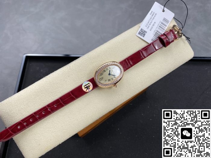 Replica Cartier bathtub WJBA0031 DR factory shiny red strap - Image 5