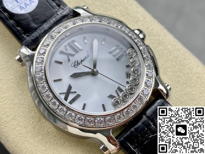 Replica Chopard HAPPY DIAMONDS 278475-3037 YF Factory stainless steel diamond case - Image 3