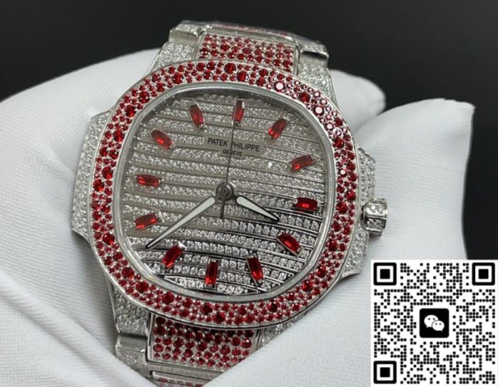 Replica Patek Philippe Nautilus 7118-1452G-001 GR factory full diamond dial - Image 4