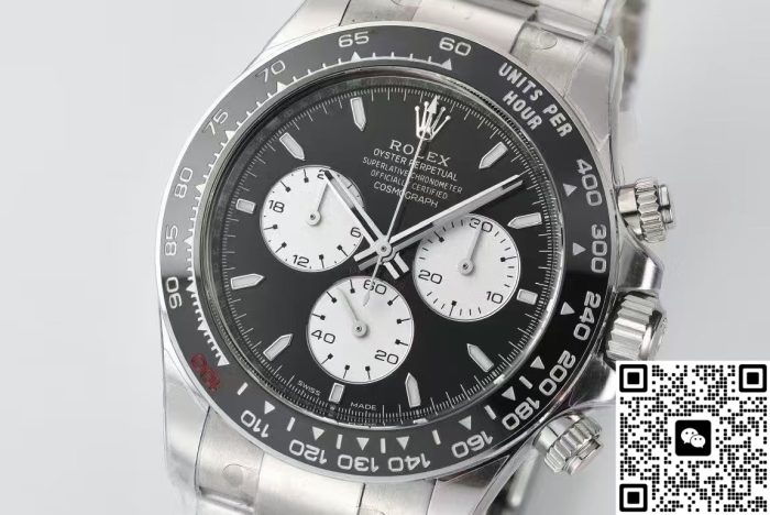 Replica Rolex Cosmograph Daytona M126529LN-0001 clean factory black panda dial - Image 4