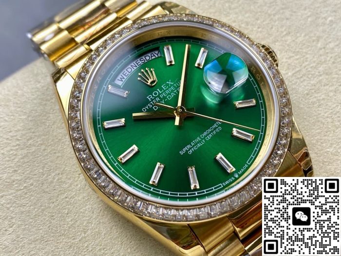 Replica Rolex Day-Date M128398TBR-0035 8+ Factory Green Dial - Image 4