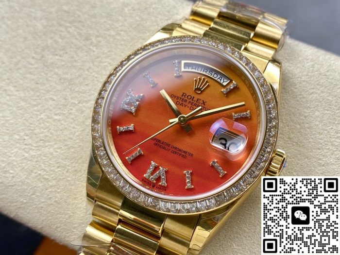 Replica Rolex Day-Date M128398TBR-0018 8+ Factory Carnelian dial - Image 4