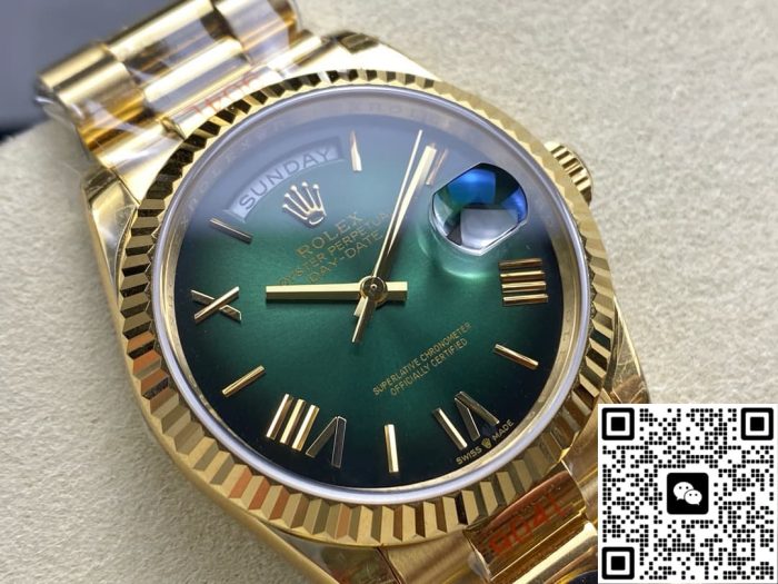 Replica Rolex Day-Date M128238-0118 8+ factory Gradient green dial - Image 3