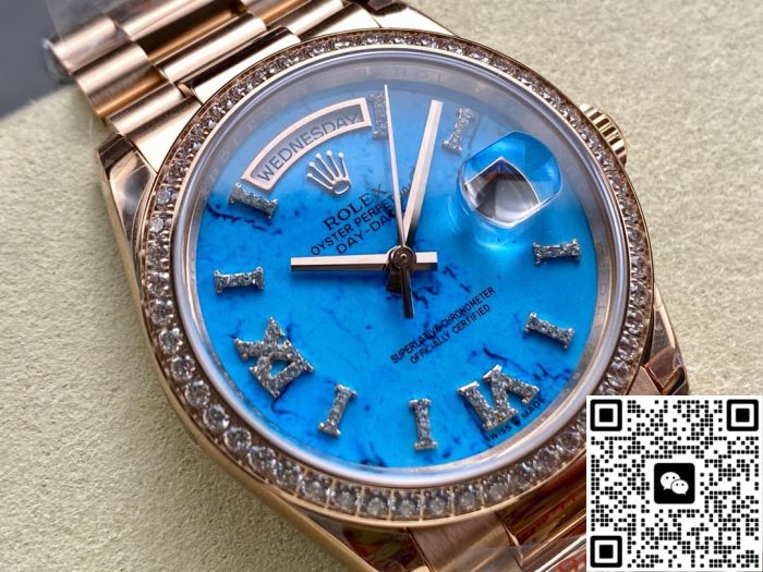 Replica Rolex Day-Date m128345rbr-0064 8+ Factory Rose gold case - Image 4