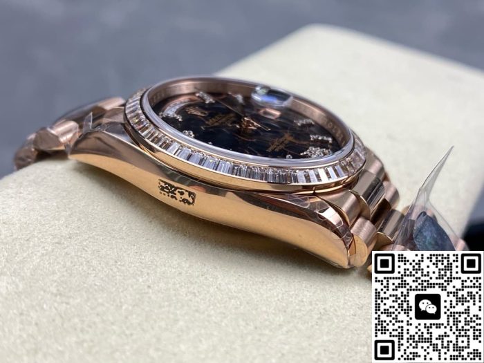 Replica Rolex Day-Date m128395tbr-0010 8+ Factory Black Dial - Image 3