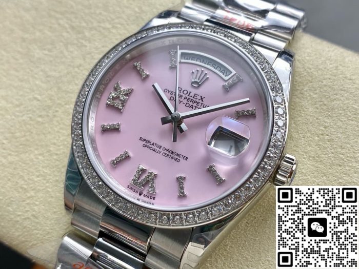 Replica Rolex Day-Date M128349RBR-0008 8+ factory Pink dial - Image 4
