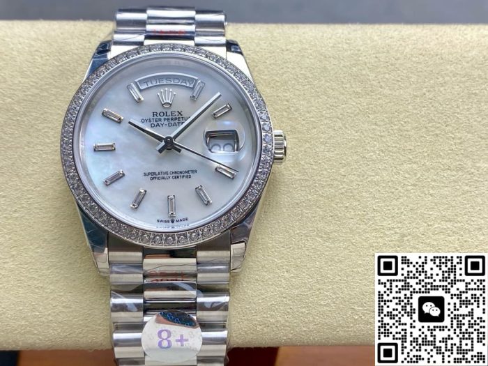 Replica Rolex Day-Date m228349rbr-0046 8+ factory Silver strap - Image 2