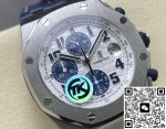 Replica Audemars Piguet Royal Oak Offshore 26170ST.OO.D305CR.01 TK Factory Blue strap - Image 4